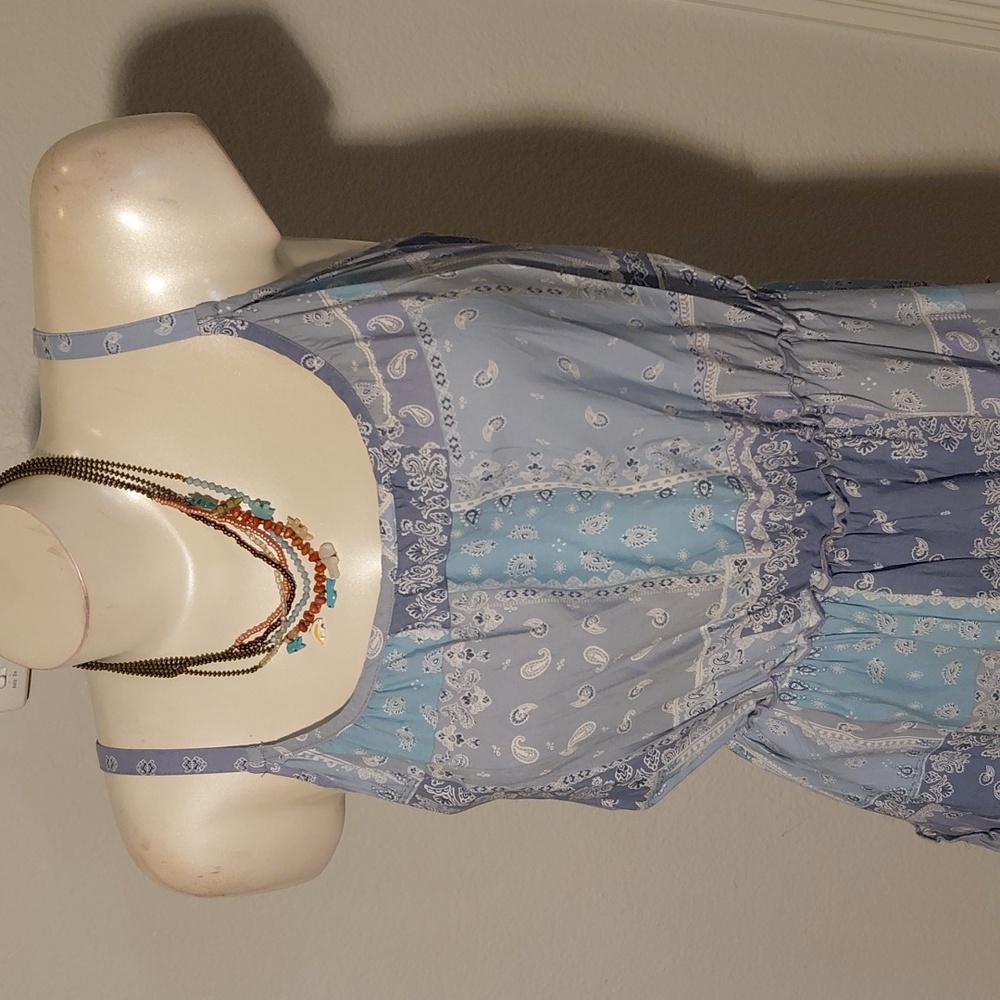 Light Blue Patchwork Sundress - image 2